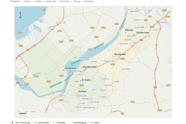 Regiokaart Noord Veluwe Zeewolde